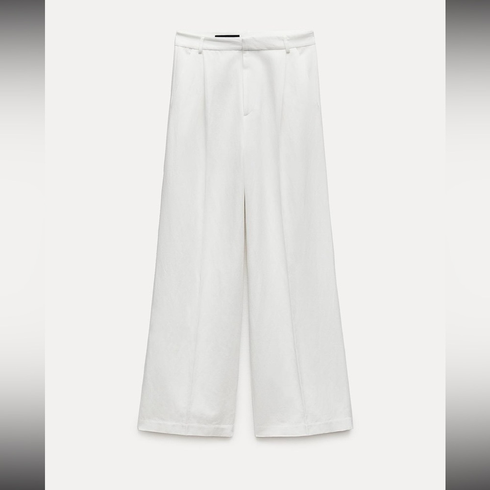 Zara Pleated Linen Pants